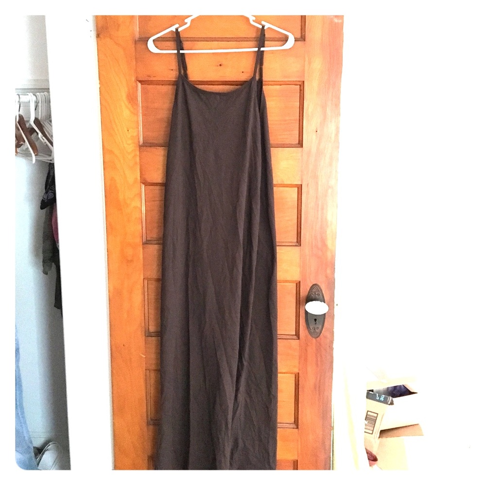 American Apparel Jersey Maxi Slit Tank Dress